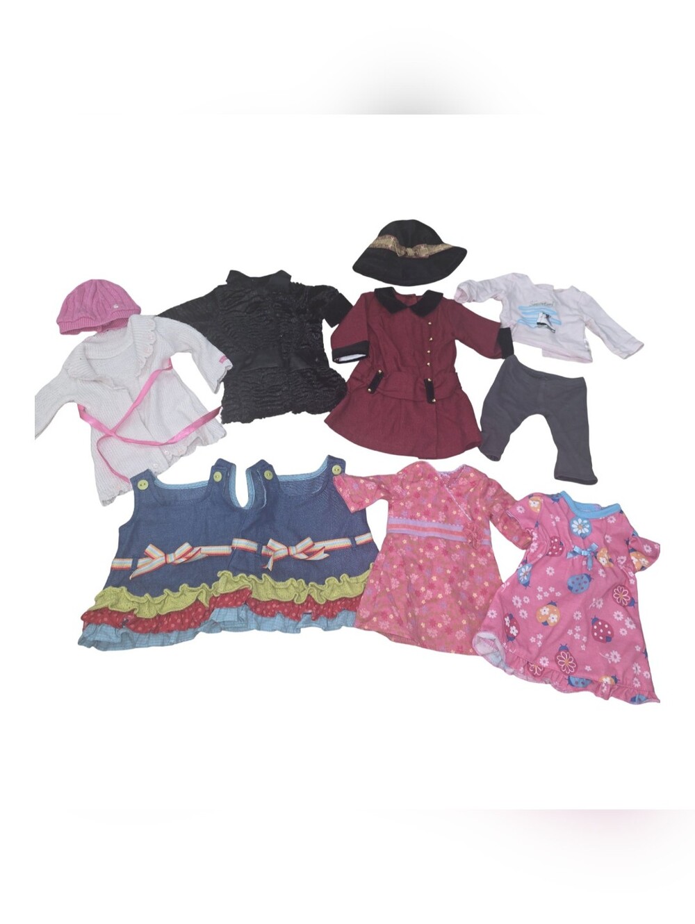 Lot 10 Pieces American Girl Dresses Coats Hat Sweater Rare
